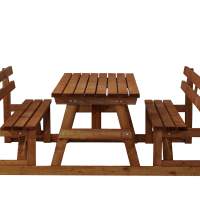 Picknicktisch mit Rückenlehne L 130 X 75 Gartenmöbel