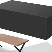 XXL Tisch 125 cm Abdeckhaube eckig - Abdeckplane schwarz, Gartentisch Abdeckung - Plane für Tisch & Gartenmöbel als Schutzhülle