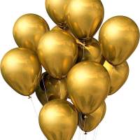 50x Luftballons Gold Ø 35 cm - Kein Plastik -100 % Bio & recyclebar - Helium geeignet metallic Deko Dekoration