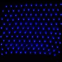 LED Lichternetz Lichterkette 1,5 * 1,5 m 144 LED blau mit Controller verschiedene Leucht und Blinkmodi