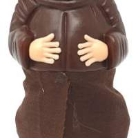 Kunststoff Drück Figur Mönch Merry Monk ca. 19 cm
