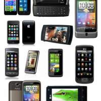 Remnants from Appel, Sony, Motorola, Nokia, HTC, Samsung, LG, Huawei smartphone.