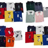 U.S. Polo Assn. Poloshirt Uni Gestreift Herren Polos Marken Shirt Mix