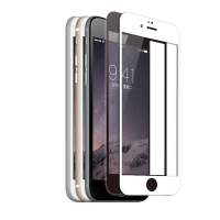 Hartglas Displayschutz für iPhone 6,6s - mit Microdots white frame