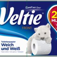 Papel higiénico Veltie Soft & White, 24 rollos, 3 capas