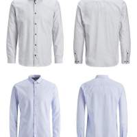 Jack & Jones camicie uomo camicia bianco blu