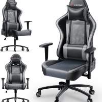 Gaming Stuhl, Racing Stühle Computerstuhl, Bürostuhl, Atmungsaktiv Schreibtischstuhl， Ergonomischer Mesh mit Einstellbarer Höhe,