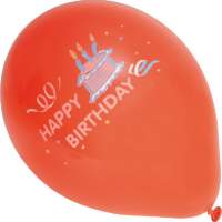 Happy Birthday Ballons, 1Set a 10 Stk