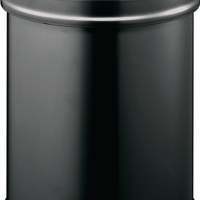 Abfallbehälter D.260xH357 Stahlb.15l schwarz mit Flammlöschkopf selbstverlöschend