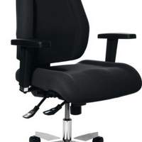 Bürodrehstuhl schwarz Lehnen-H.600mm Sitz-H.430-510mm o.Armlehnen