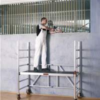Mobile scaffold Zifa P2 work surface B750xL1800mm foldable frame height 1830mm aluminum.