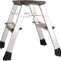 Stepladder 2 steps aluminium. Stand-H.450mm Mobile stand area 200x340mm