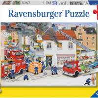 Puzzle at the fire brigade 2x24 pieces, 1 set