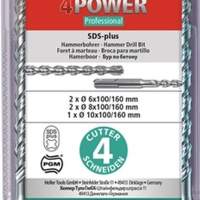 HELLER Hammerbohrersatz 4Power SDS-plus, SB Pack, 5-teilig
