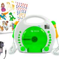 Children's MP3 CD player with rechargeable battery and mains adapter
