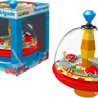 Fire brigade spinning top with action & sound