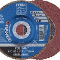 Serrated lock washer POLIFAN A SG STEELOX, D. 125mm grain A-120 conical, 10 pieces