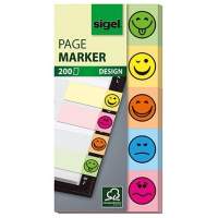 Sigel adhesive marker Design Smile HN502 50x100mm assorted 5 pieces/pack.