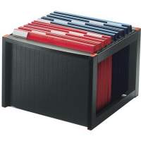 Suspension file stand black with red plug-in parts for approx. 40 folders