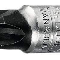 Socket wrench insert 1/4 inch PH 3 overall. L. 28 mm CV steel