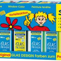 Window Color Glass Design Action Set