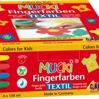 MUCKI Fingerfarbe Textil 4er Set, 1 Stück