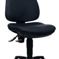 Office swivel chair black backrest H.580mm seat H.420-550mm without armrests
