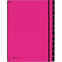 PAGNA desk file 4x26.5x2cm 12 compartments dark pink