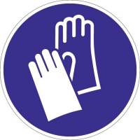 Use foil hand protection D.200mm blue/white ASR A1.3 DIN EN ISO 7010
