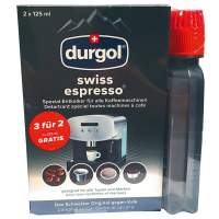 DURGOL SwissEspresso Descaler 2+1, 3x125ml Pack of 3