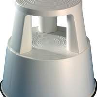 Stool plastic light gray H.425mmxD.unteren 440mm Carrying capacity 150kg