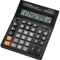 Citizen pocket calculator SDC444S 12-digit solar/battery black