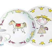 KAHLA tableware sets for children fairytale princess 3-piece porcelain