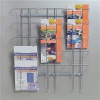 Brochure holder H780xW710xD75mm, number of compartments 15, wire