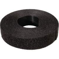Velcro strips 5m unperforated black