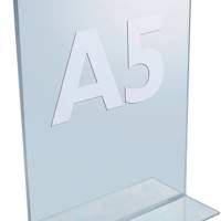 Table display DIN A5, acrylic transparent, free-standing