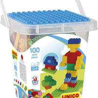 Building blocks 100 pieces in a bucket