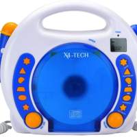 Karaoke CD Player MP3 2 Mikros blau NEU
