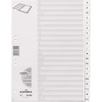 DURABLE file index DIN A4 AZ embossed tabs white