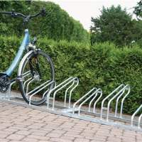 Bike rack for 6 bikes on one side, wheel spacing 350 mm
