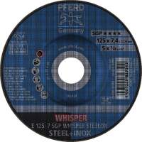 Grinding wheel SGP WHISPER STEELOX, D125xS7mm, offset steel, 10 pieces