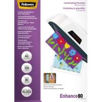 Fellowes Laminierfolie Enhance 80 5302302 DIN A3 glänzend 100 St./Pack.