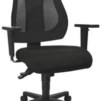 Office swivel chair with synchronous technology black/black 420-530mm without armrests