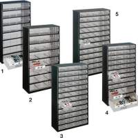 Small parts magazine W.306xD.150xH.552mm 24 drawers Type B sheet steel/drawer a.PP