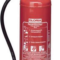 Continuous pressure fire extinguisher 12kg fire class A/B/C with wall bracket