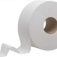Toilet paper 1-ply crepe natural 525m, 6 pc.