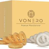 VONERO® Premium Akupressurring - Verbessertes Konzept 2021 I Finger-Massage-Ring & Akupressur-Ringe - wie neu