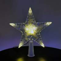 16 CM LED Weihnachtsbeleuchtung Christbaumspitze Weihnachtsbaumdeko Tannenbaum Baumschmuck Stern