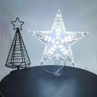 22 CM LED Weihnachtsbeleuchtung Christbaumspitze Weihnachtsbaumdeko Tannenbaum Baumschmuck Stern