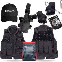 6 in 1 SWAT Unisex Kostüm für Herren & Damen Set für Karneval & Fasching & Halloween
